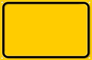 Blank Yellow Sign