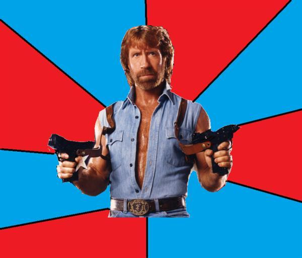 Chuck Norris With Guns