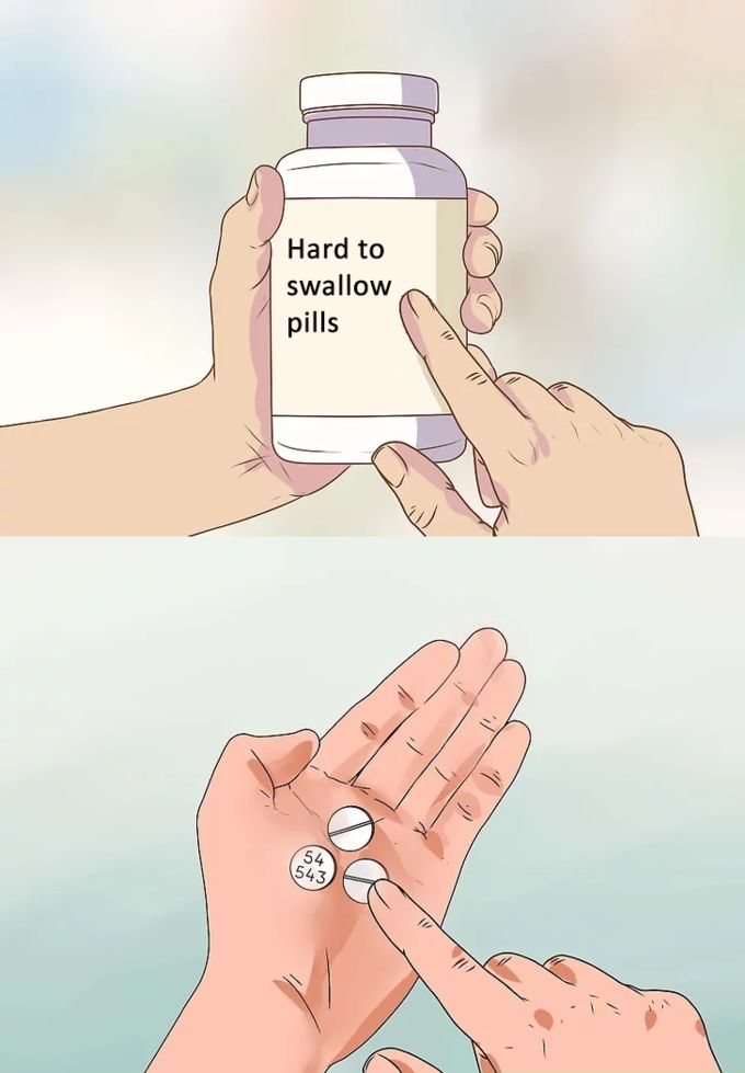 Hard To Swallow Pills Meme Template.
