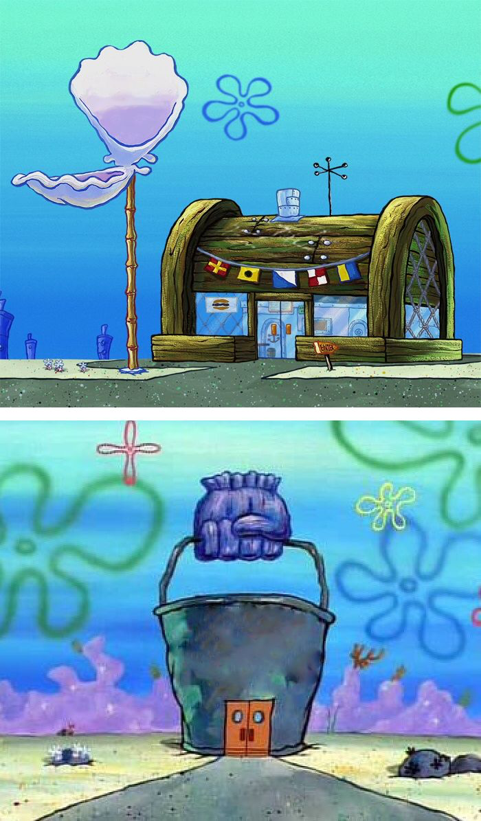 Krusty Krab Vs Chum Bucket Blank