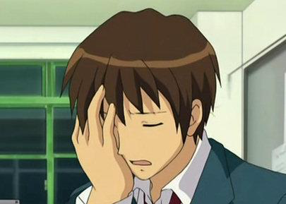 Kyon Face Palm